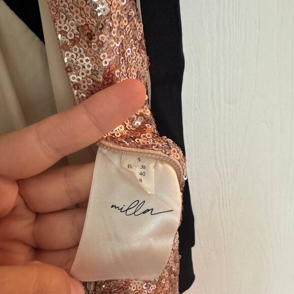 Milla, itsmilla bizzare fully sequined tie-straps gold maxi dress, Smoky Quartz - Picture 12 of 12